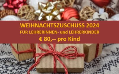 Weihnachtszuschuss 2024 für Lehrerkinder